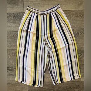 1  State Wide Leg Pants Striped Cropped SZ M